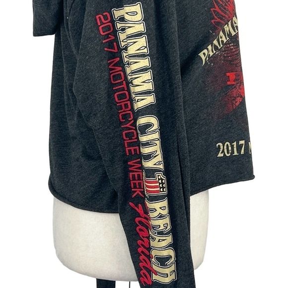 Next LEVEL 2017 MOTORCYCLE WEEK FLORIDA LONG SLEEVE GRAPHIC HOODIE GRAY SMALL‎ - Picture 8 of 9